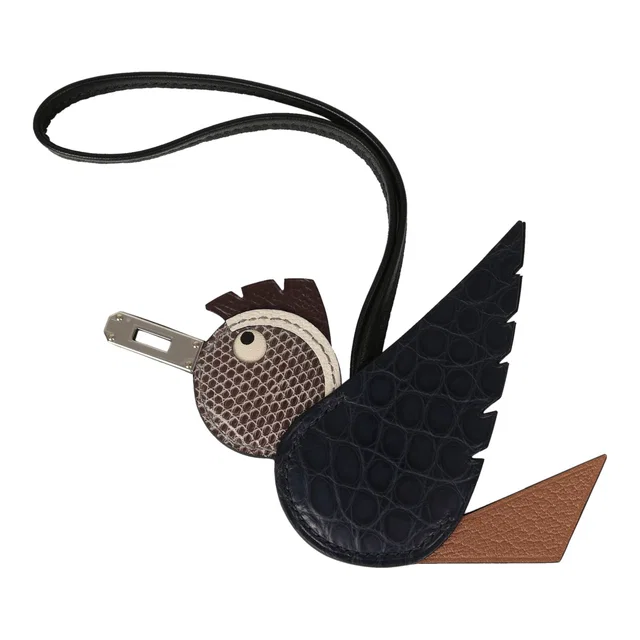 Hermès Birdy Charm Bleu Indigo in Black Epsom leather from Madison Avenue Couture