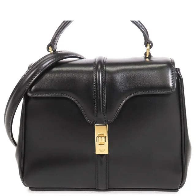 Celine Black Leather Mini 2-Way Shoulder Bag in Black Leather from The Reluxe