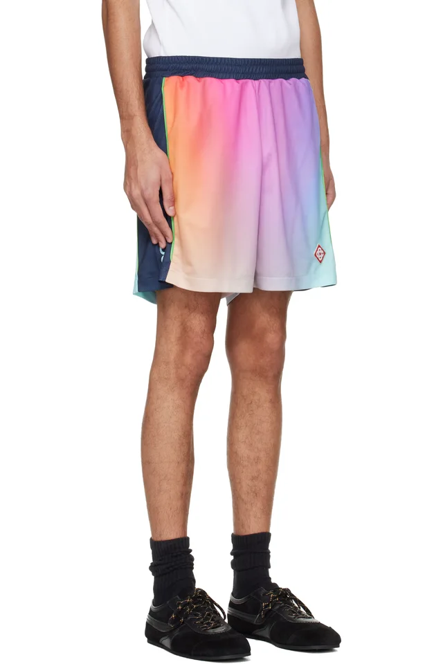 Casablanca Multicolor Football Shorts, photo 2 of 4 from SSENSE
