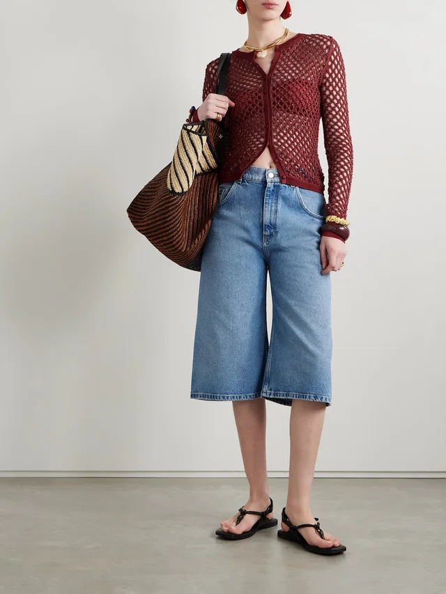 DIOTIMA Zora bead-embellished crocheted cotton-blend cardigan in Red, photo 2 of 2 from NET-A-PORTER (Canada)