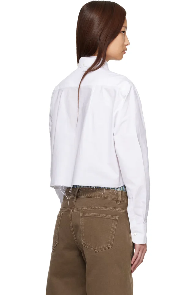 HommeGirls White Cropped Shirt, photo 3 of 3 from SSENSE