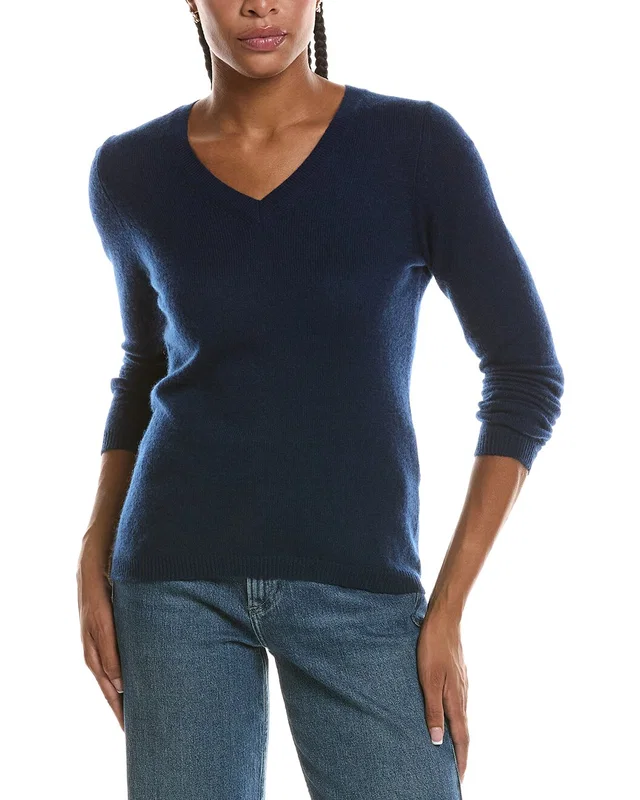 Forte Cashmere Basic V-Neck 100% Cashmere Pullover, image 1 of 1 from Gilt