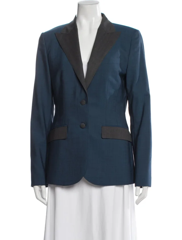 Dolce & Gabbana Virgin Wool Blazer in blue Wool from The RealReal
