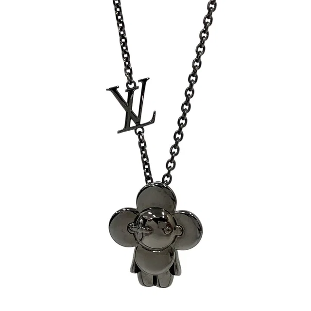 Pendant Vivienne Necklace LV Charm Black in Black from The Reluxe