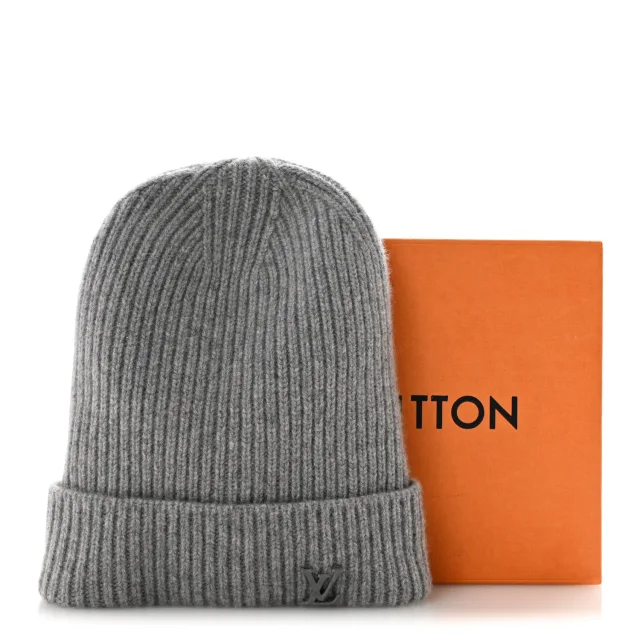Mens LV Ahead Beanie Gris in Grey Cashmere from FASHIONPHILE, photo 7 of 7