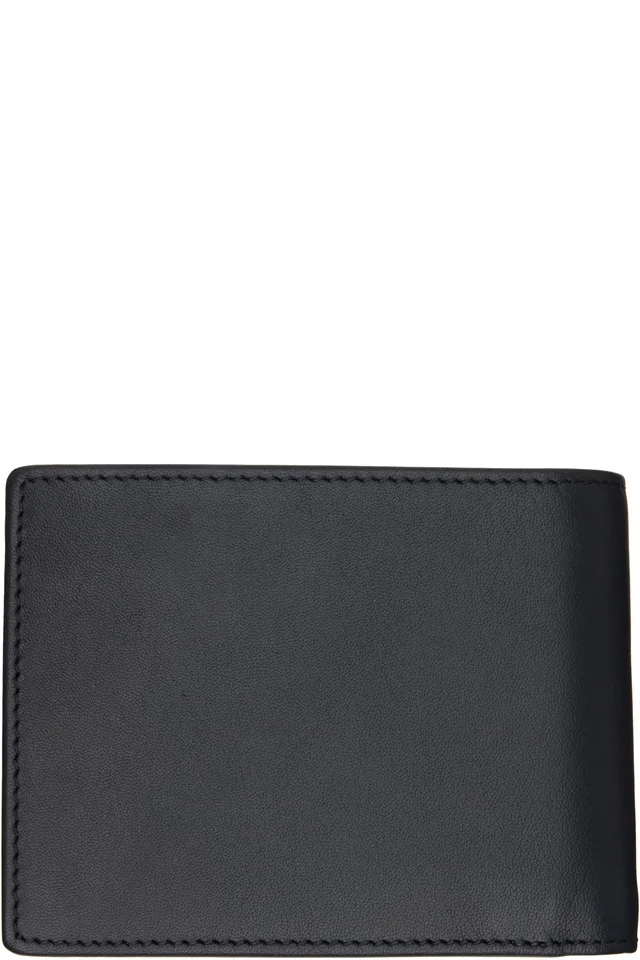 BOSS Black Embossed Logo Trifold Leather Wallet, photo 2 of 3 from SSENSE