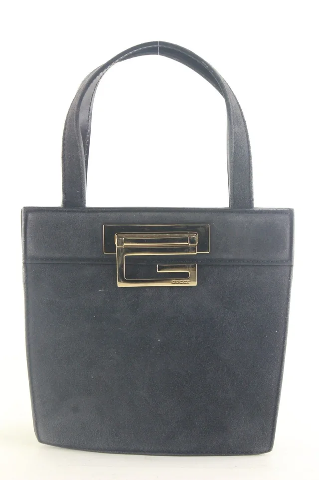 Gucci Suede Tom Ford Era Tote G Logo Turnlock in Suede from Bagriculture