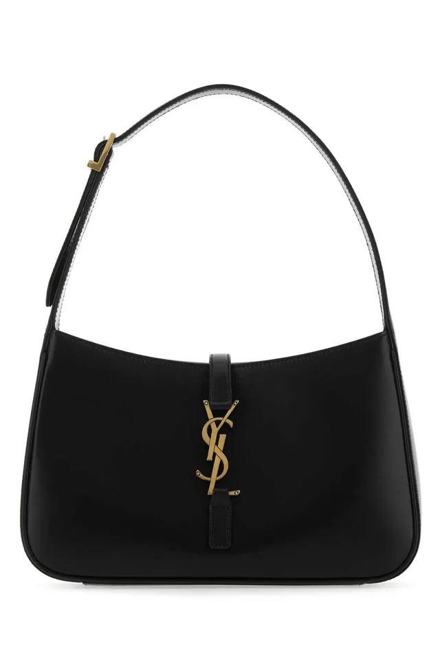Saint Laurent Le 5 À 7 Shoulder Bag — Black Calf Skin in Black Calfskin from HEWI