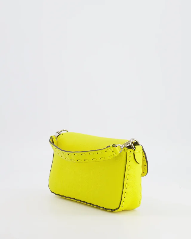 Fendi Yellow Leather Mini Baguette Bag in Yellow Leather from Sellier, photo 7 of 19