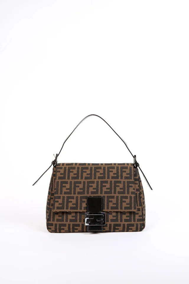 Fendi Vintage Zucca Canvas Mamma Baguette Shoulder Bag in Canvas from Break Archive