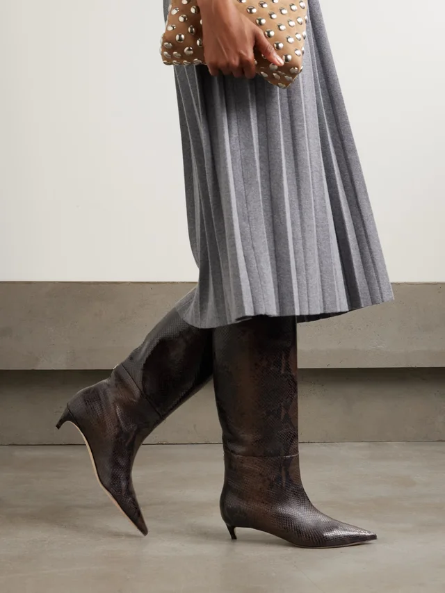 JIMMY CHOO Maxima 35 snake-effect leather knee boots in Brown, photo 2 of 2 from NET-A-PORTER (Canada)