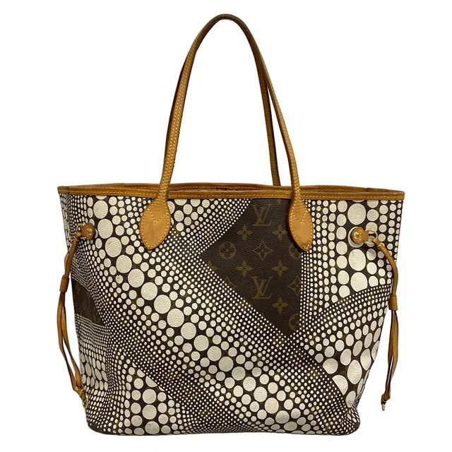 Louis Vuitton Tote Bag x Yayoi Kusama Neverfull MM Blanc in White Coated canvas from The Reluxe