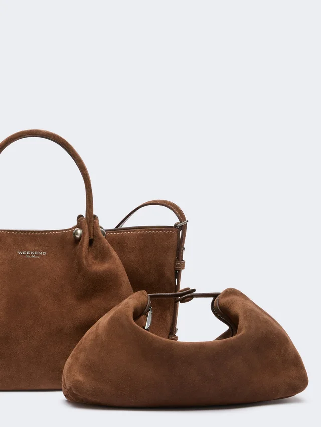 Weekend Max Mara Small suede tote bag, photo 3 of 6 from SENSER