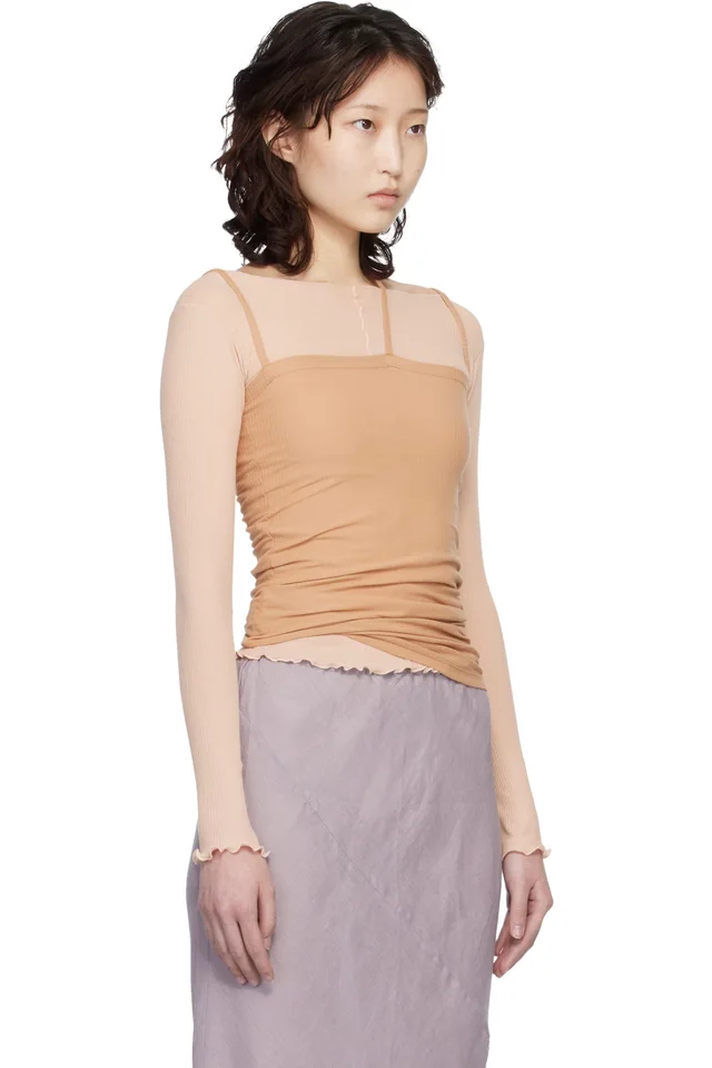 Baserange SSENSE Exclusive Tan Nida Tank Top, photo 2 of 5 from SSENSE