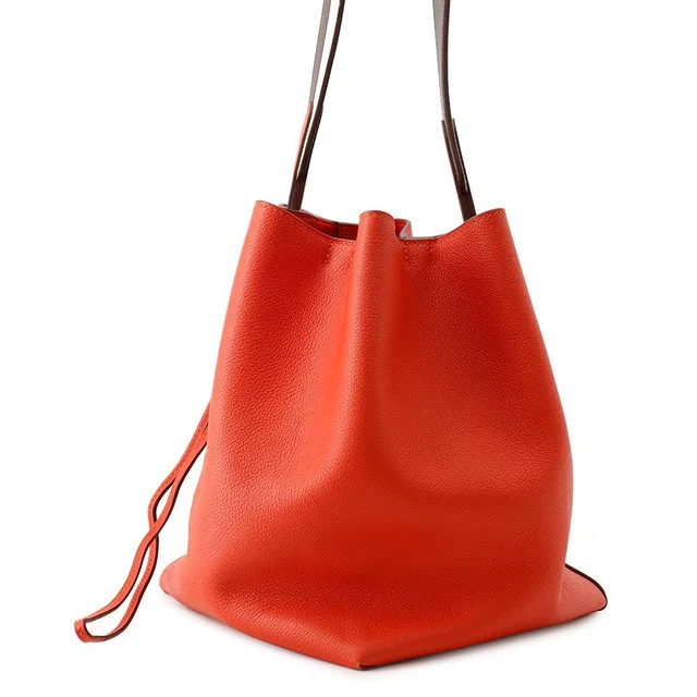 Hermès Shoulder Bag Rouge Tomato Tail White Silver Evercolor in White from The Reluxe