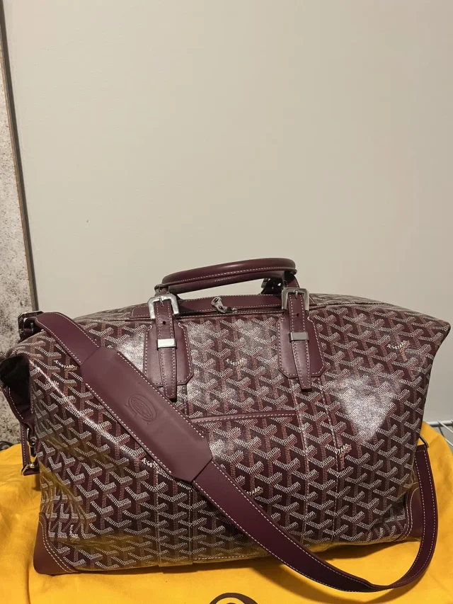 Goyard Bowling 45 Bag ‘Burgundy’ in Brown in brown|red Leather from Grailed, photo 1 of 1