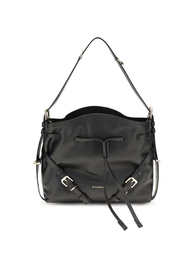 Givenchy Voyou Bucket Bag — Black Calf Leather Bos Taurus in Black Calfskin from HEWI