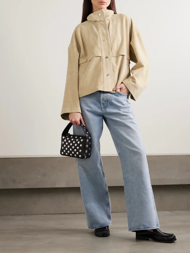 NOUR HAMMOUR Park oversized suede jacket in Beige, photo 2 of 2 from NET-A-PORTER (Canada)