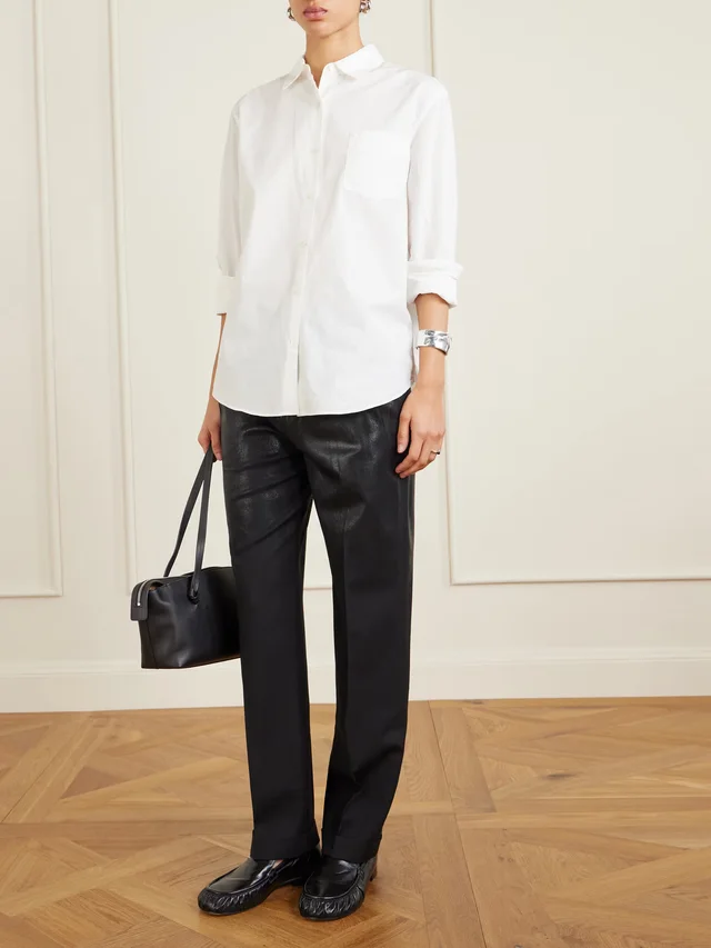 MAISON MARGIELA Pleated wool straight-leg pants in Black, photo 2 of 2 from NET-A-PORTER (Canada)