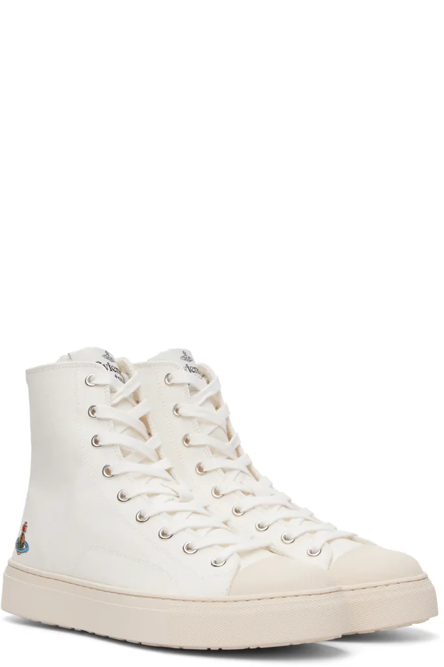 Vivienne Westwood White High Top Plimsoll Sneakers, photo 4 of 5 from SSENSE