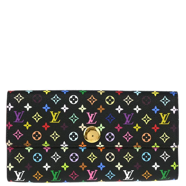 Louis Vuitton 2010 Multicolor Portefeuille Sarah Wallet M93747 in Multicolor Canvas from AMORE Vintage Tokyo