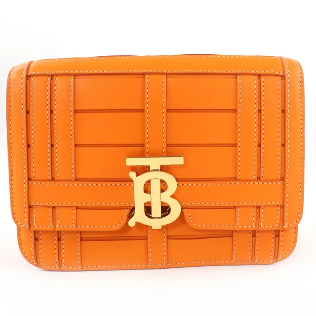 Burberry TB Metal 2way Leather Shoulder Bag in Leather from LuxUness