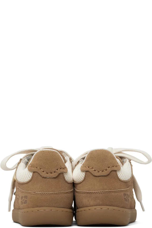 GANNI Brown Recycled Suede Sneakers, photo 2 of 5 from SSENSE