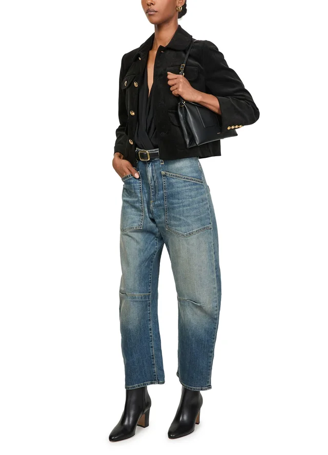 NILI LOTAN Chamonix jacket in Black 95% cotton, 5% polyurethane, photo 6 of 6 from 24S (Canada)