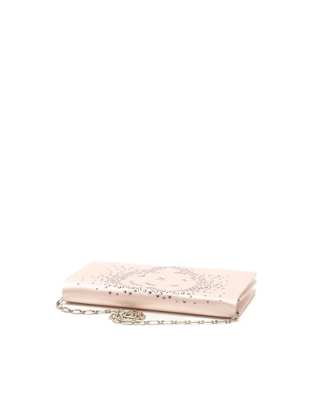 Chanel Camellia Satin Rhinestone Chain Clutch Bag in Satin from A Retro Tale, photo 5 of 11