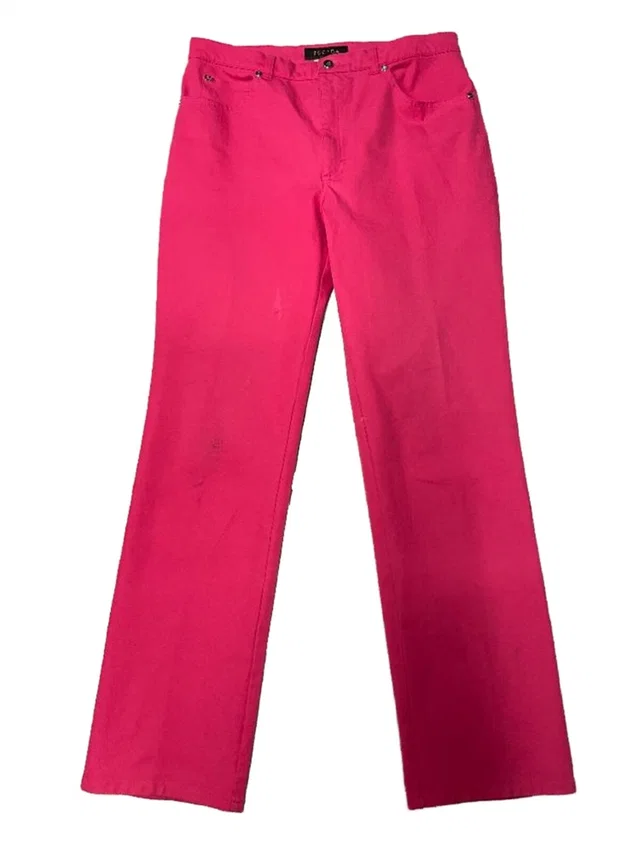 Escada Straight Legged Soft Jeans Pink Size: 32 in Pink Denim from Oxfam Online Shop