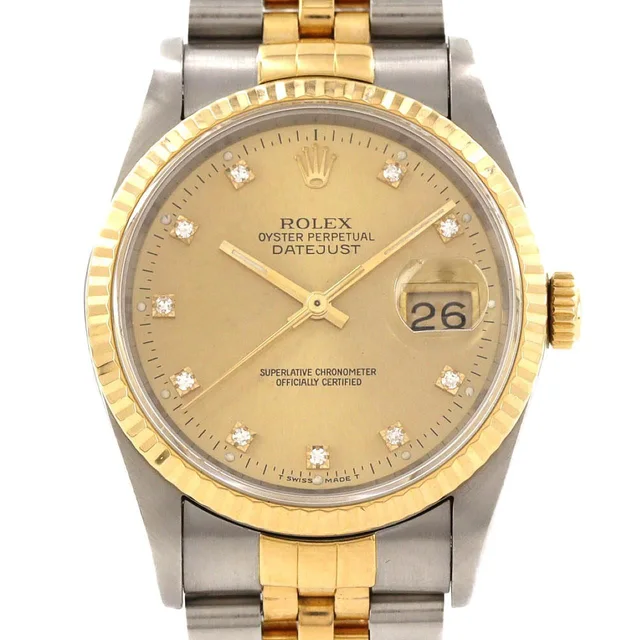 Rolex Datejust Stainless Steel Yellow Gold Automatic Watch in Yellow from The Reluxe