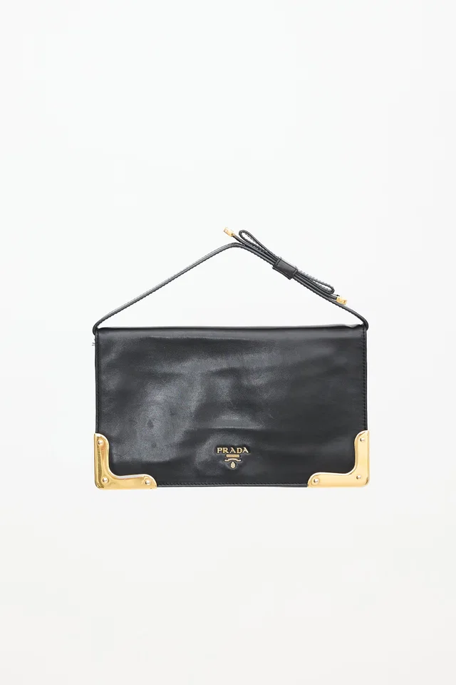 Prada C. 2007 Leather Clutch Bag in Leather from VSP Consignment