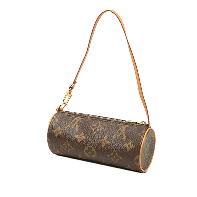 Brown Louis Vuitton Monogram Papillon Pochette Handbag in Brown Coated canvas from Designer Revival, photo 2 of 2