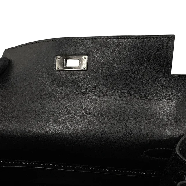 Hermès Kelly Sellier Black/Orange/Green Vibrato Gulliver Size 28 in Black from GALLERY RARE, photo 8 of 21