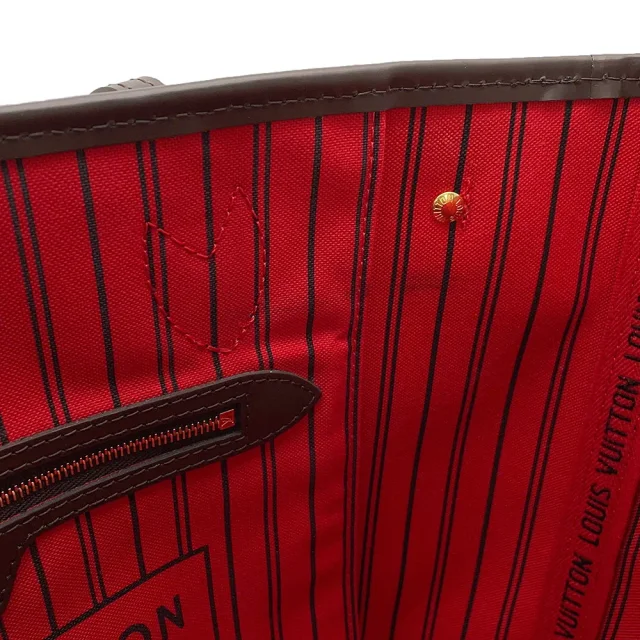 Louis Vuitton Neverfull RedN41359 Damier Ebene Canvas Size PM in Brown Canvas from GALLERY RARE, photo 9 of 14