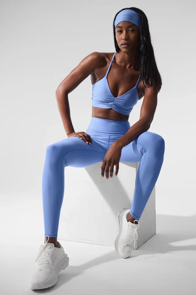 Alo Yoga 7/8 High-Waist Airlift Legging - Crystal Clear Blue in Crystal Clear Blue, photo 4 of 4 from Alo Yoga