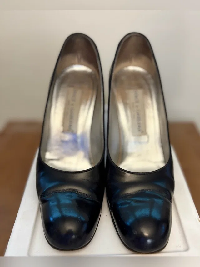 Dolce & Gabbana Vintage Y2k Classic Black Leather Women's Pumps Size 38 in black Leather from Poshmark