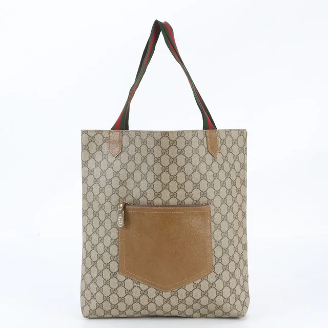 Gucci GG Supreme Sherry Line Leather Tote Bag Shoulder Business in Leather from The Reluxe