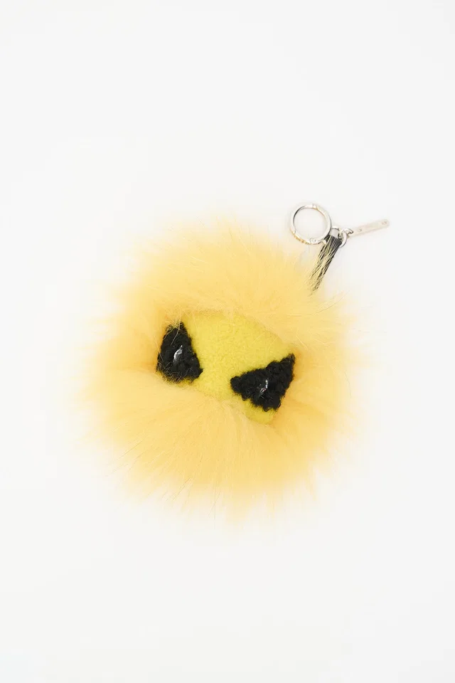 Fendi Fur & Shearling Tria Monster Keychain in Leather from VSP Consignment