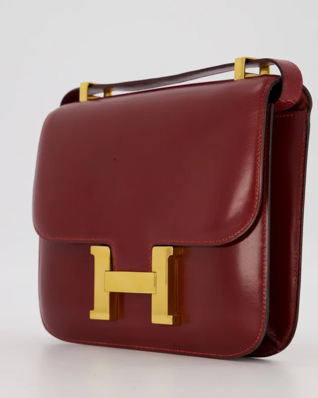 Hermès Vintage Constance 23 Bag in Burgundy Box leather from Sellier, photo 9 of 18