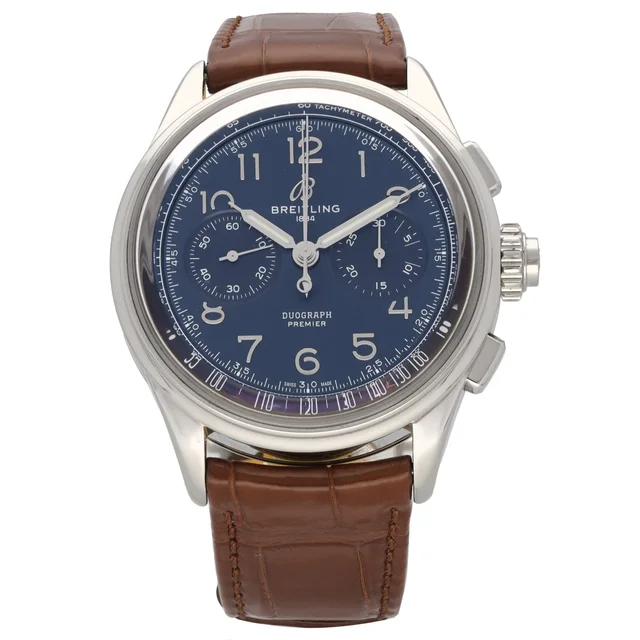 Breitling Duograph AB1510 42mm Stainless Steel Watch in Leather from H&T