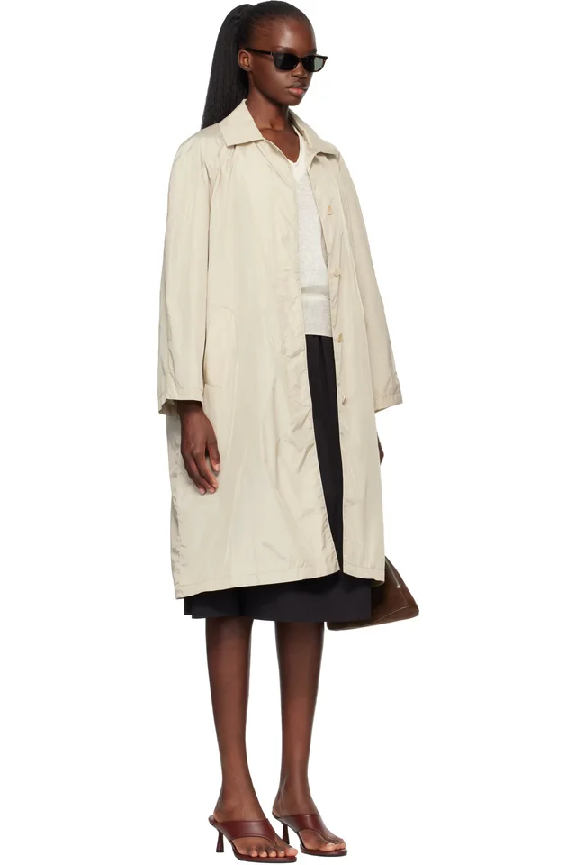 Nothing Written Beige Urban Nylon Trench Coat, photo 2 of 2 from SSENSE