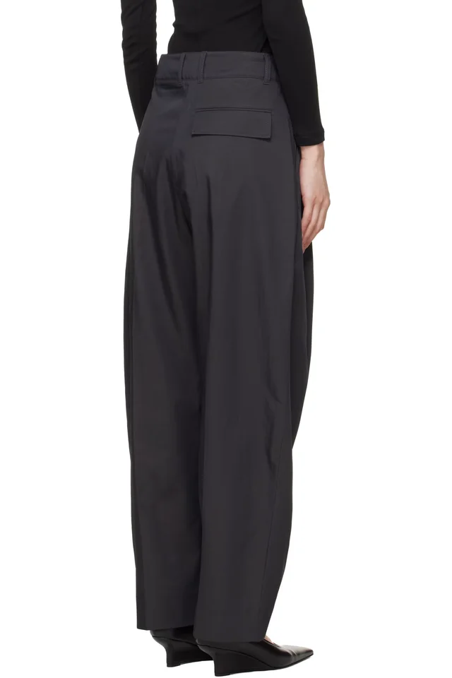 Studio Nicholson Gray Acuna Trousers, photo 3 of 4 from SSENSE