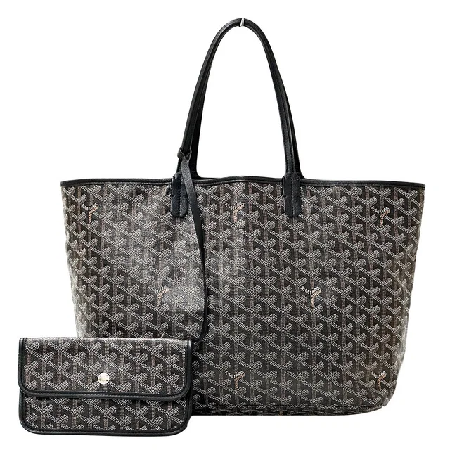 Goyard Tote Bag Saint Louis PM Black in Black Coated canvas from The Reluxe