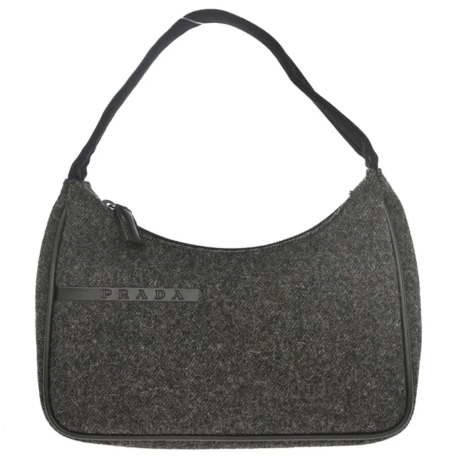 Prada Sports Gray Wool Handbag in Grey Wool from AMORE Vintage Tokyo