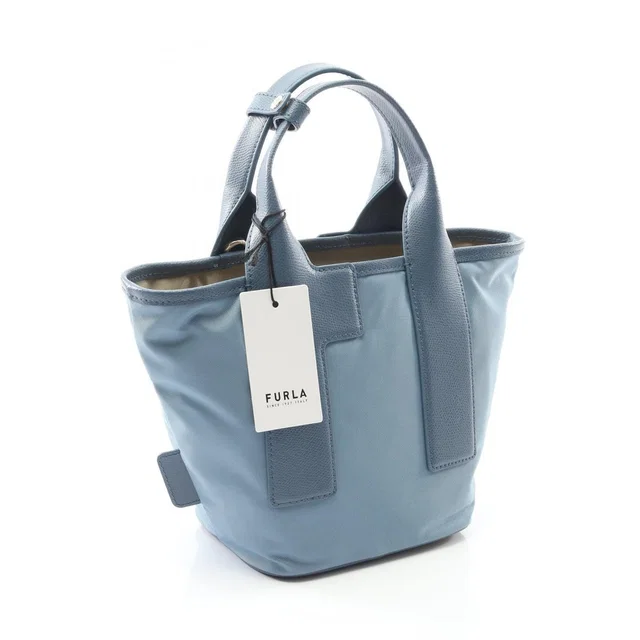 Furla Beige Leather Bag Tote Piuma in blue Leather from Poshmark