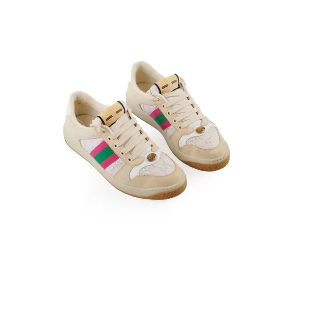 Gucci Screener Sneaker 37.5 from The Purse Affair