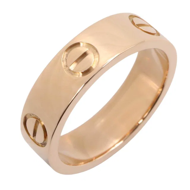 Cartier Love Au750 Pink Gold Ring Size 51 in Pink from LuxUness