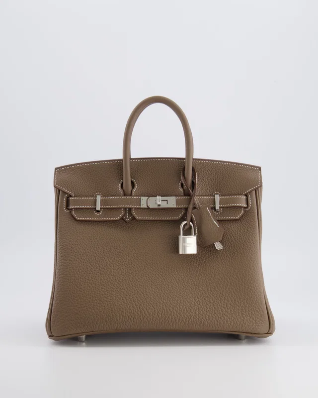 Hermès Birkin 25 Retourne Bag in Taupe Togo leather from Sellier