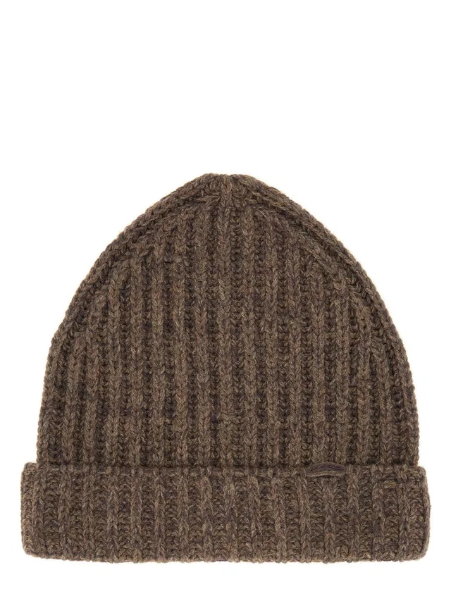 Maison Margiela S50tb0012_m13151144f Beanie — Brown Virgin Wool Beanies in Brown Wool from HEWI